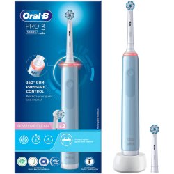 Oral-B Pro 3 3200 Sensitive BLUE El-tandbrste Ekstra Brstehoved
