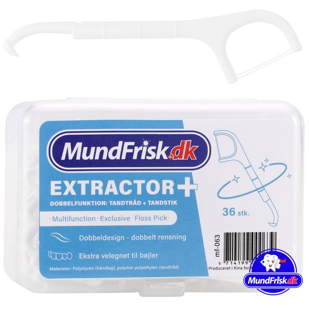 Doppelte Zahnseide + Zahnstocher MundFrisk Extractor+ 36 Stk.