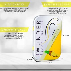 Wunder Tandstikker Med Smag Pineapple Metalske
