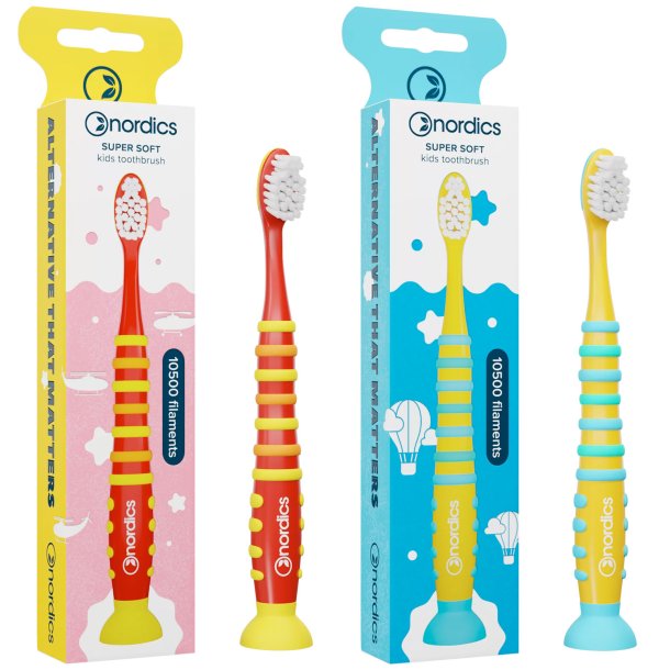 Supermjuk barntandborste Nordics Rocket 10500