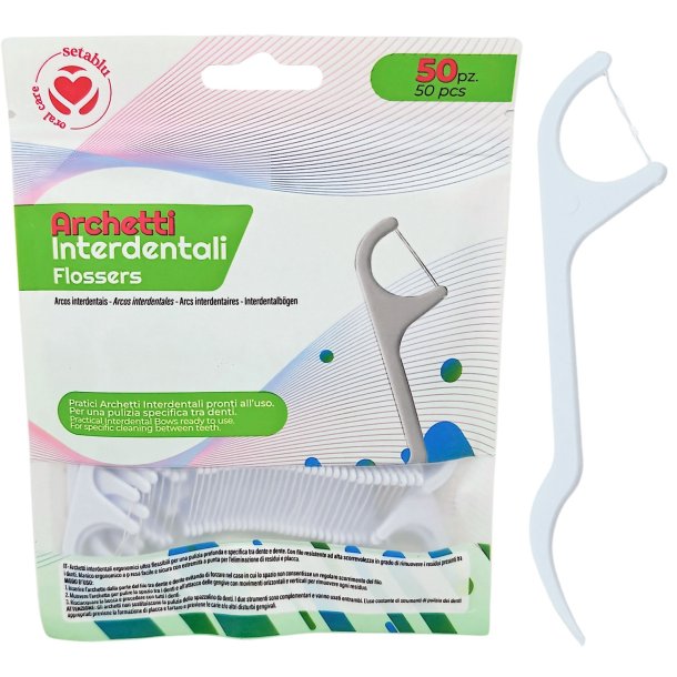 Tanntrdhengere Setablu Arch Flossers 50 stk.