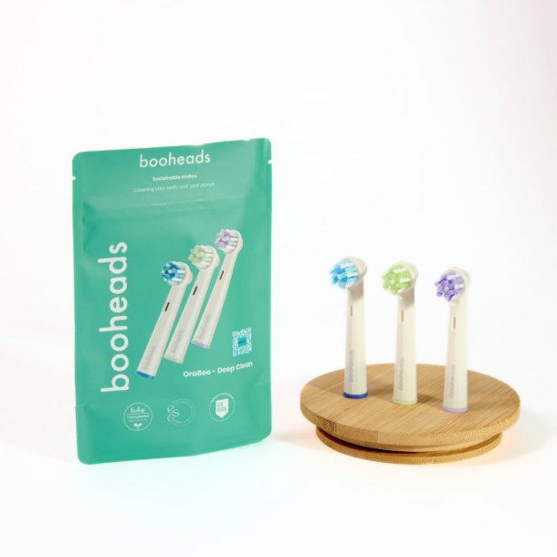Booheads Biologisk Nedbrydelige Brstehoveder Til Oral-B 3 stk.