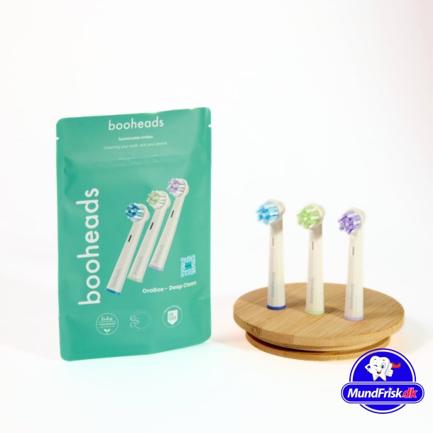 Booheads biologisk nedbrytbare brstehoder for Oral-B 3 stk.