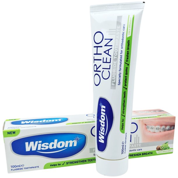 Ortodontisk tannkrem Wisdom Ortho Clean 100 ml.