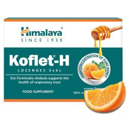 Ayurvediske pastiller Himalaya Koflet-H Orange 12 pcs.