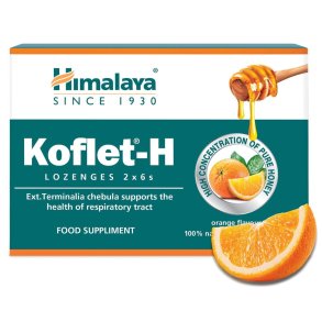 Ayurvediska sugtabletter Himalaya Koflet-H Orange 12 st.