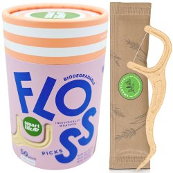 Hllbara tandtrdshllare Inslagna SmartLifEco Flosser OSMAKSET 50 st.