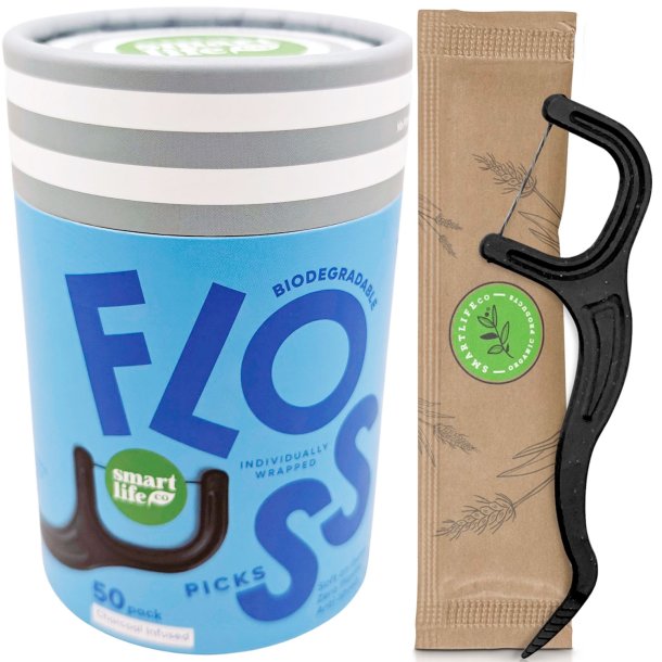 Hllbara tandtrdshllare Inslagna SmartLifEco Charcoal Mint 50 st.