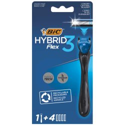 BIC Hybrid Flex 3 Barberskraber + 4 Barberblade