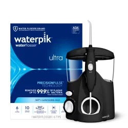 Waterpik Ultra WF-112 Munddusche schwarz mit 10 Druckstufen und 6 Aufs�tzen