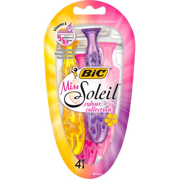 BIC Miss Soleil Engangsskrabere Color Collection 4 stk.