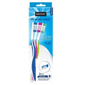 Tandbrster 3 stk. Sence Fresh 3D Extra Clean Medium