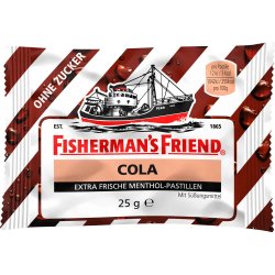 Fishermans Friend COLA Sukkerfri Halstabletter 25g