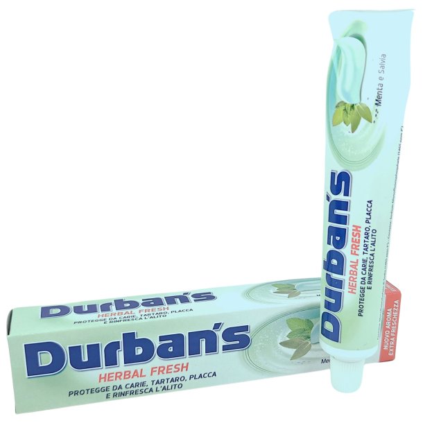 Herbal Tandpasta Durbans Dent Sage &amp; Mint 75 ml.