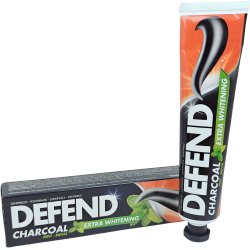 Charcoal Tannkrem DEFEND Extra Whitening Mint 75 ml.