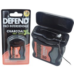 DEFEND Dental Floss Charcoal Extra Whitening Mint 50 mtr.