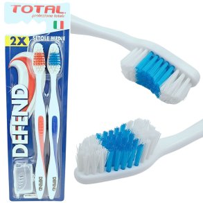 DEFEND Tannbrster 2 stk Medium