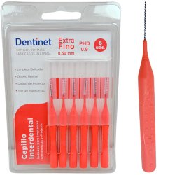 Dentinet Interspace borstar 6 st. Extra Fin 0,5 mm PHD 0,9