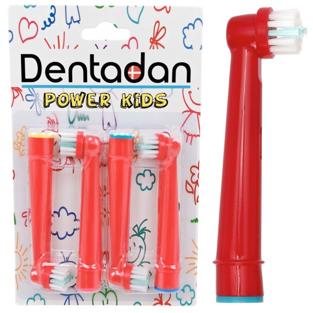Dentadan borsthuvuden fr barn RED Oral-B kompatibel