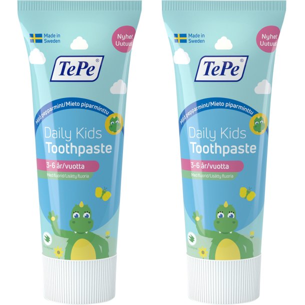 TePe Brnetandpasta 2 x 75 ml. Daily Kids 3-6 r