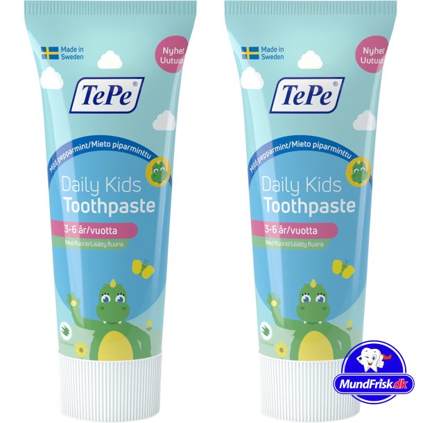 TePe Barntandkrm 2 x 75 ml. Dagligen barn 3-6 r