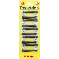 Dentadan 10 st. Svarta normala borsthuvuden fr Oral-B