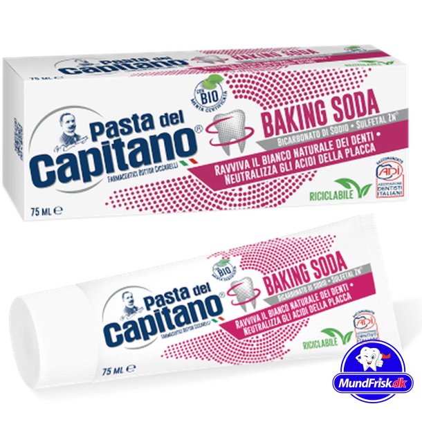 Italienische Whitening Zahnpasta PASTA del Capitano Backpulver 75 ml.
