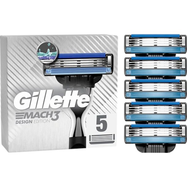 Gillette Mach3 DESIGN Edition Barberblade 5 stk.
