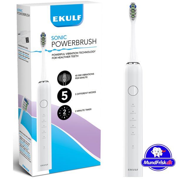 Ekulf PowerBrush SONIC Shkhammasharja White