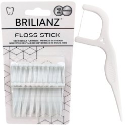 Flosdraad beugel Brillianz Floss Stick Puntig 40 stuks.