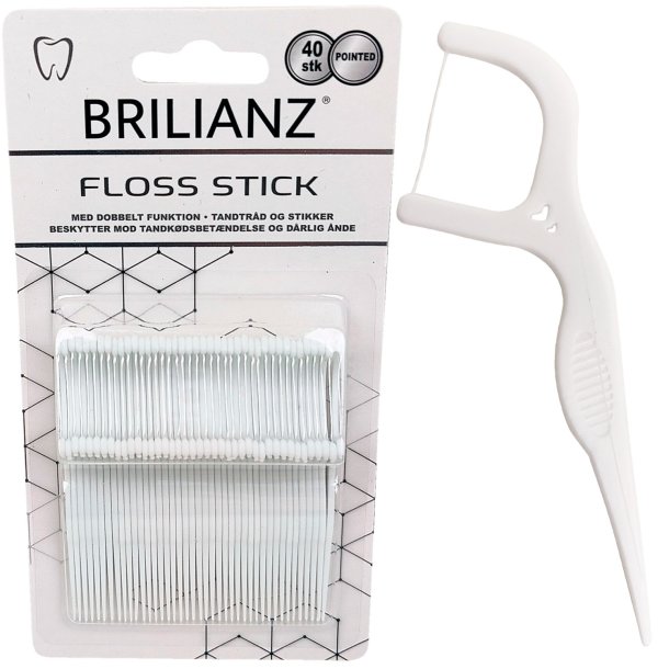 Flosdraad beugel Brillianz Floss Stick Puntig 40 stuks.