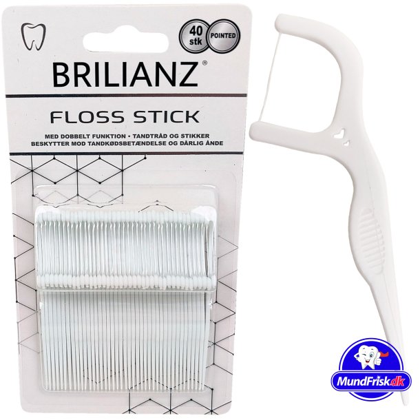 Zahnseide-Aufhnger Brillianz Floss Stick Spitz 40 Stk.