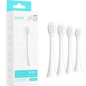 Brstehoveder til Ordo Sonic Kids Genopladelig El-tandbrste til brn 4 stk. White