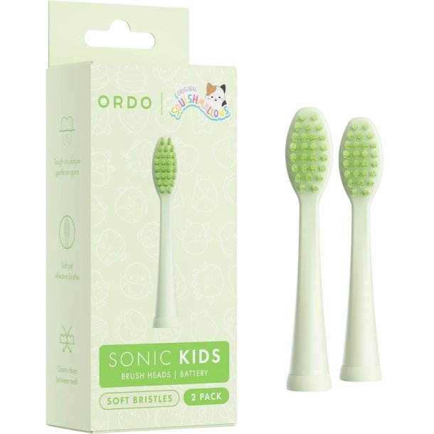 Borsthuvuden till Ordo Sonic Battery Elektriska tandborstar fr barn 2 st. Squishmallows Rutabaga