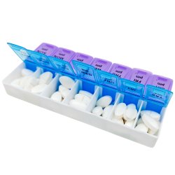 Pillbox 7 eller 14 dagar Pillbox 2 fack per dag 14 fack