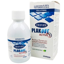 Klorhexidin 0,20% Munvatten EMOFORM PlakOut Active Shock Treatment 200 ml.