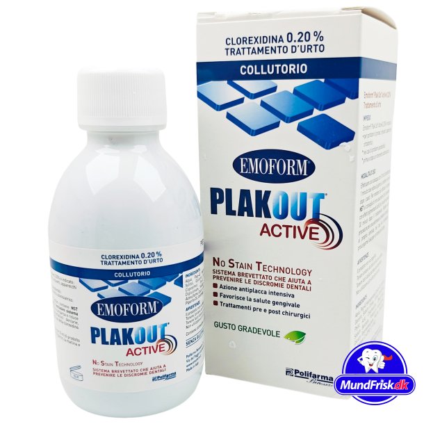 Chlorhexidin 0,20 % Mundwasser EMOFORM PlakOut Active Shock Treatment 200 ml.