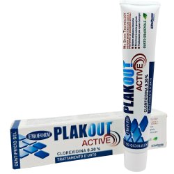 Klorhexedin Tandpasta Gel 0,20 % EMOFORM Plakout Active Shock Treatment 75 ml.