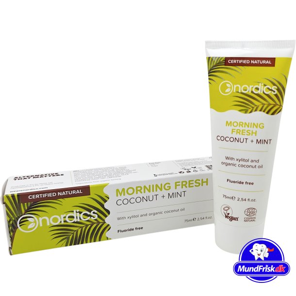 Naturlig Xylitol Tandpasta NORDICS Morning Fresh Coconut + Mint 75 ml