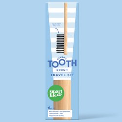 Bambu tandborstar 4 st. + fodral + hllare SMARTLIFECO Travel Kit