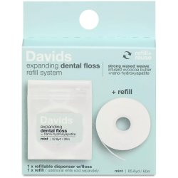 Zahnseide Nano-Hydroxylapatit DAVIDS Expanding Dispenser 30 mtr. + Refill