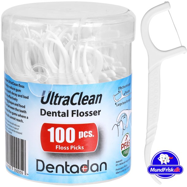 Dentadan Flosser 100 stk. Zahnseidenklammern mit Zahnstochern