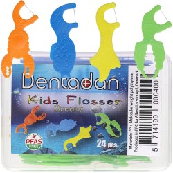 Tandtrds-bjler til brn DENTADAN Ocean Flosser 24 stk