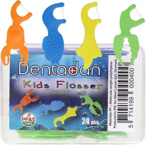 Tandtrds-bjler til brn DENTADAN Ocean Flosser 24 stk
