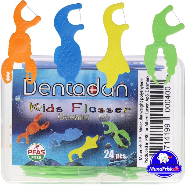 Zahnseidenhalterungen fr Kinder DENTADAN Ocean Flosser 24 stk