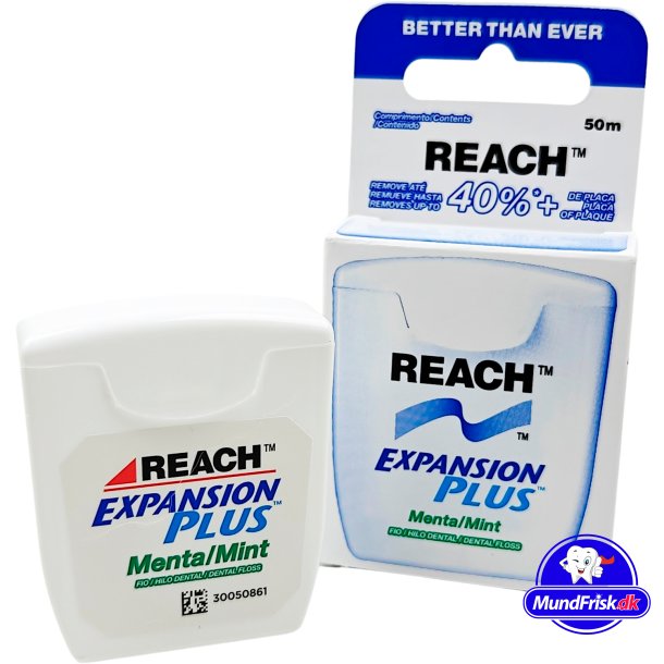 Reach Dental Floss Mint Expansion Plus Waxed Johnson &amp; Johnson 50 mtr.