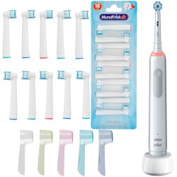 Oral-B Pro 3 3000 Eltandbrste + 10 stk. Brstehoveder + 5 stk. Beskyttelseshtter