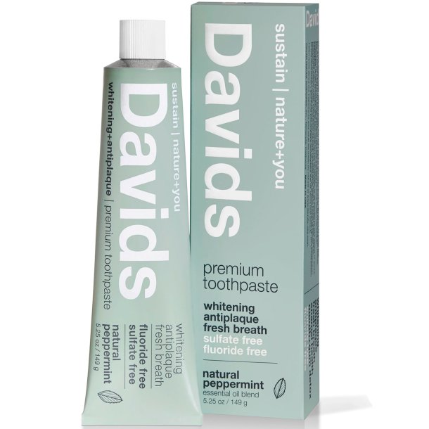 Naturlig Whitening tandkrm DAVIDS Premium Fresh Breath 149g