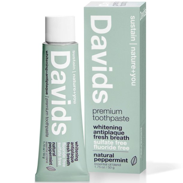 Natural Whitening Tannkrem DAVIDS Premium Fresh Breath 50g