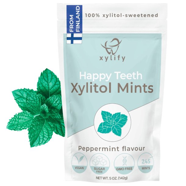 Xylitol sugtabletter XYLIFY Happy Teeth Mints Peppermint 245 st.